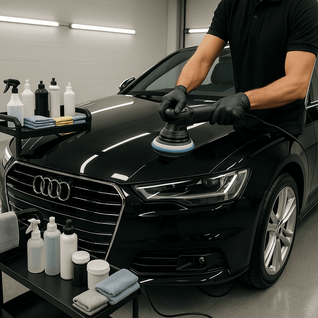 Auto Detailing Business startup costs illustration — typical equipment and setup