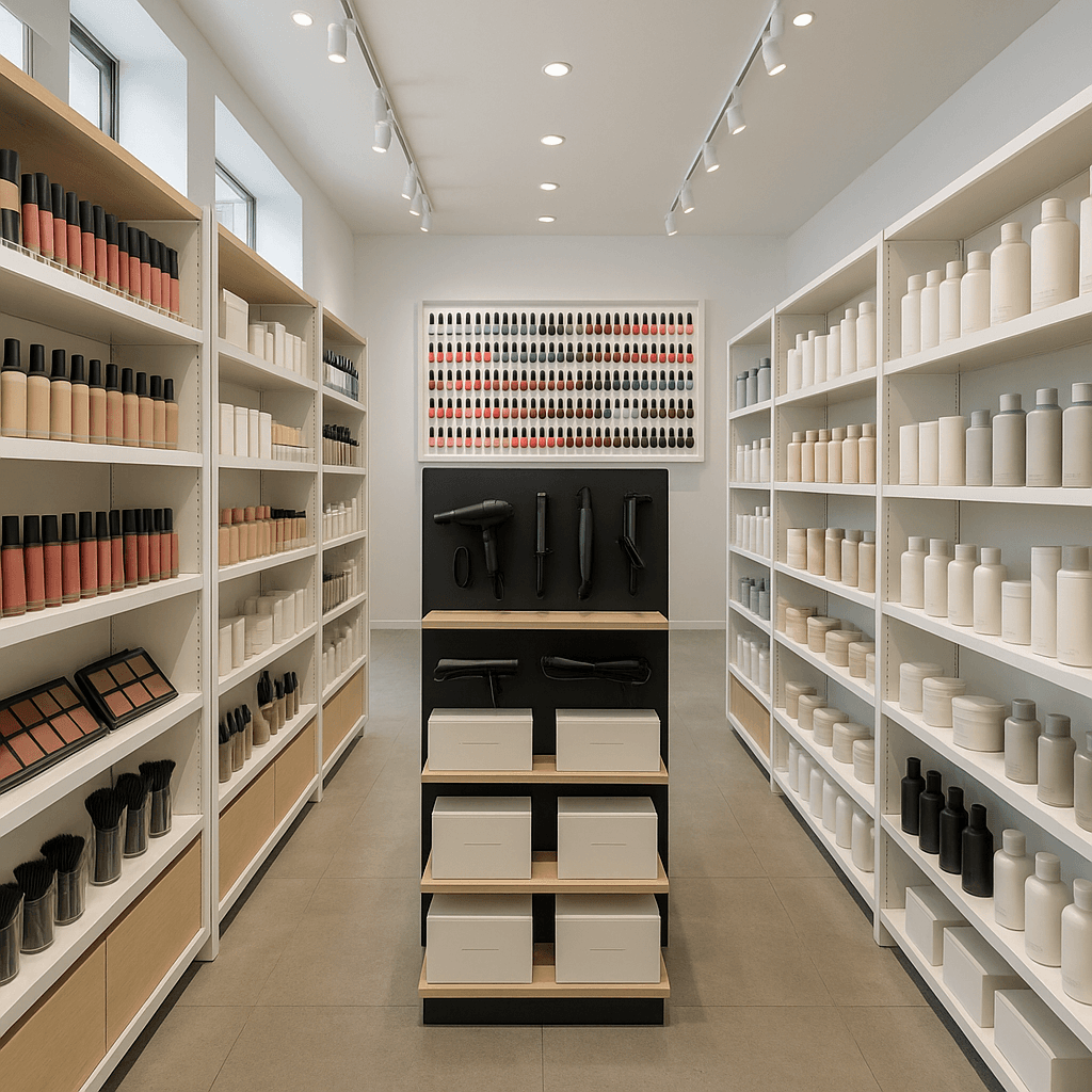 Beauty Supply Store startup costs illustration — typical equipment and setup