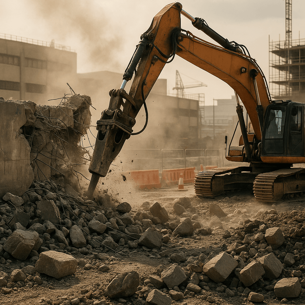 Demolition Company startup costs illustration — typical equipment and setup
