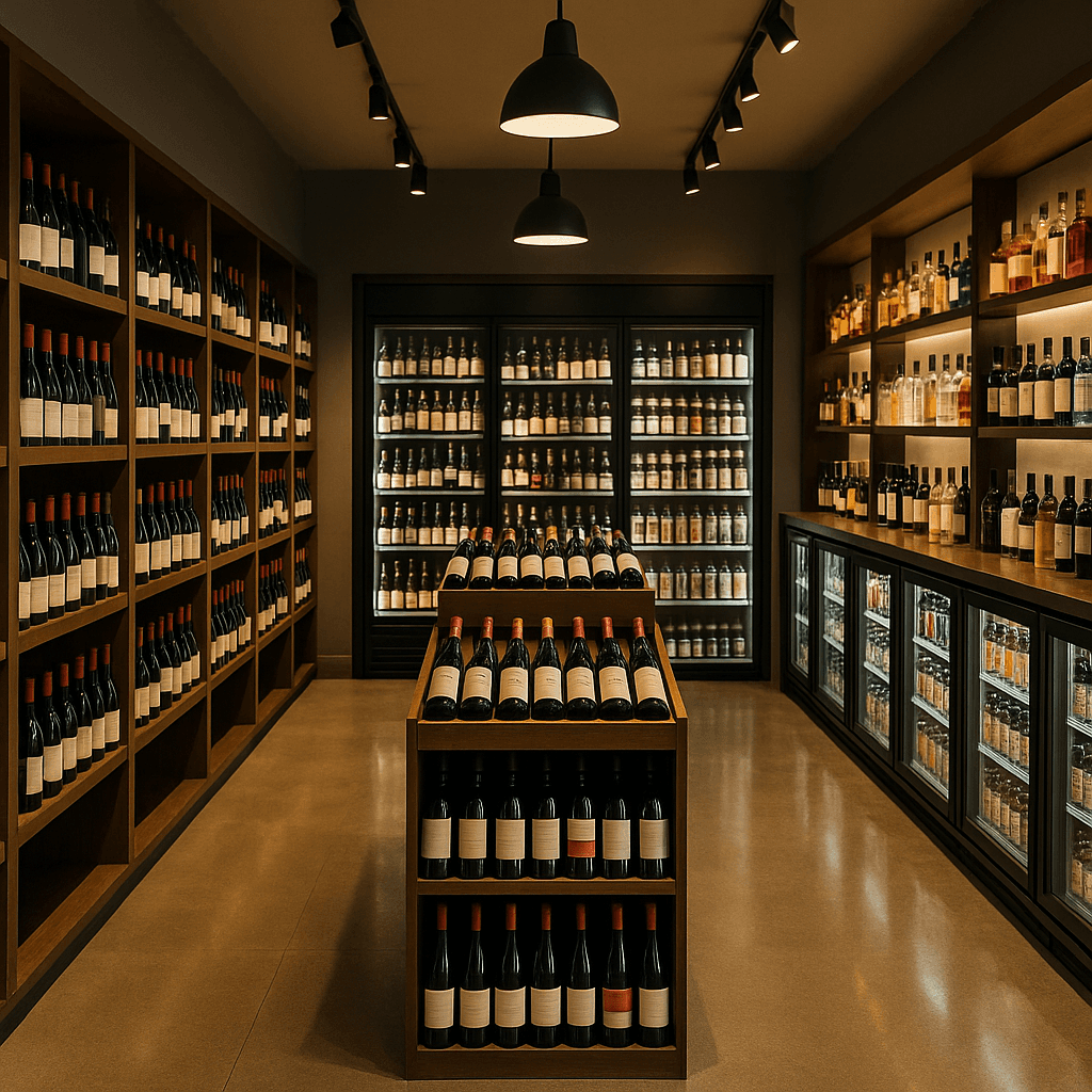 Liquor Store startup costs illustration — typical equipment and setup