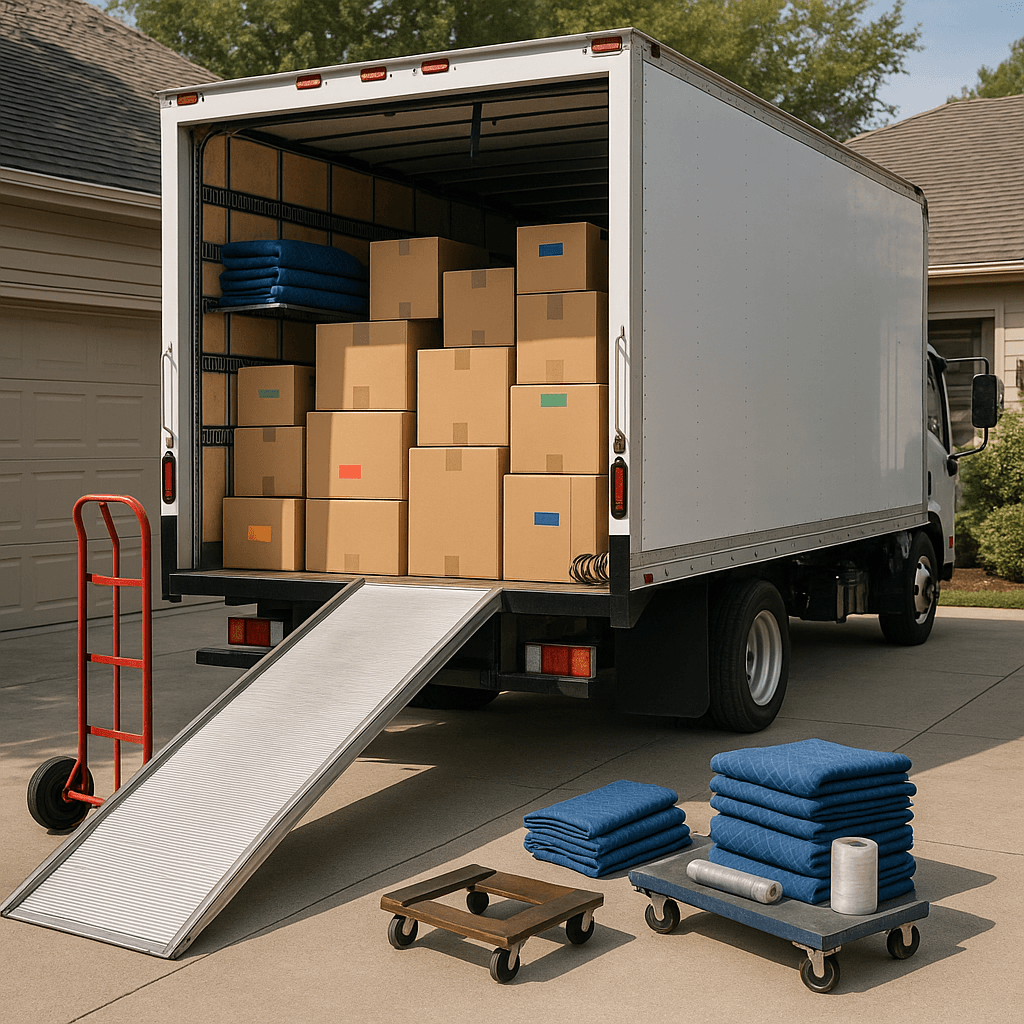 Moving Company startup costs illustration — typical equipment and setup