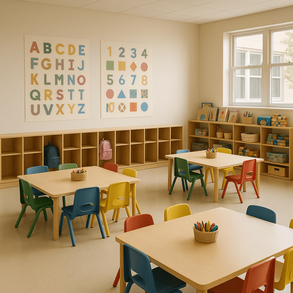 Preschool startup costs illustration — typical equipment and setup