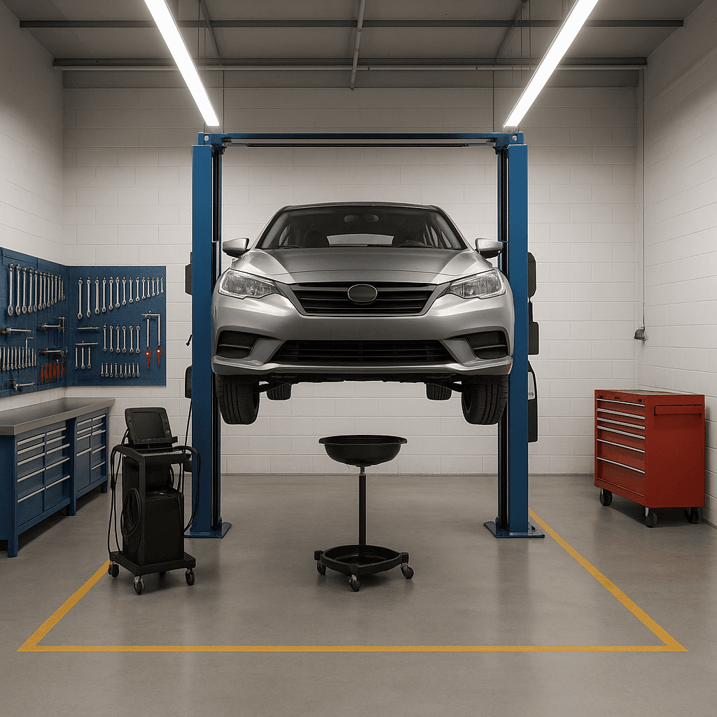 Auto Repair Shop startup costs illustration — typical equipment and setup