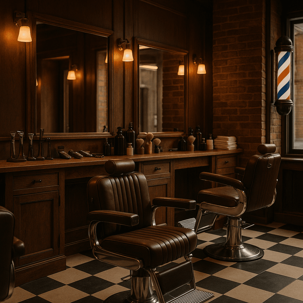 Barbershop startup costs illustration — typical equipment and setup