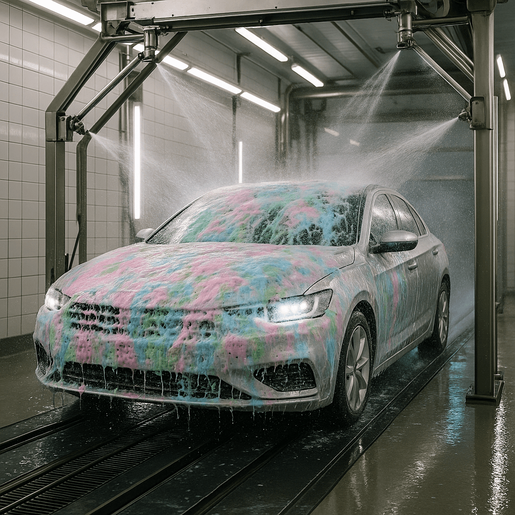 Car Wash startup costs illustration — typical equipment and setup