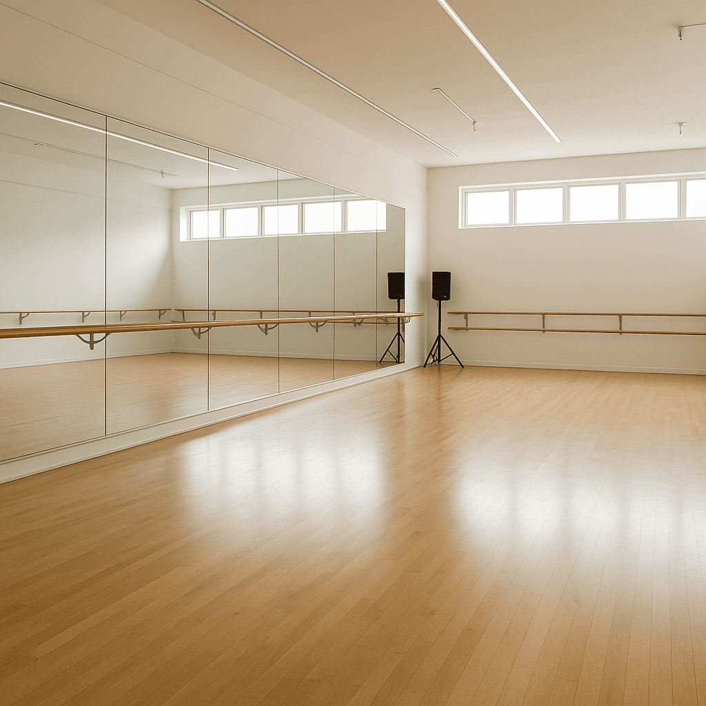 Dance Studio startup costs illustration — typical equipment and setup