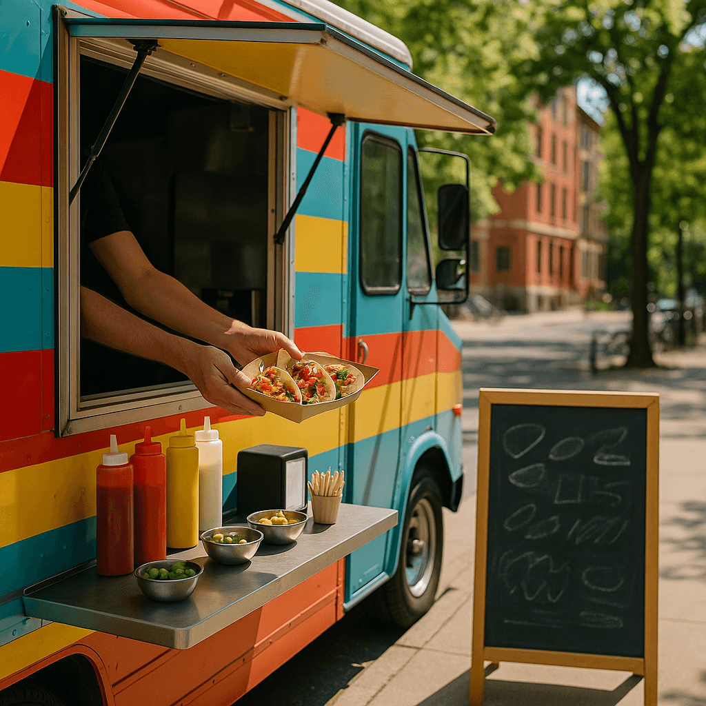 Food Truck startup costs illustration — typical equipment and setup