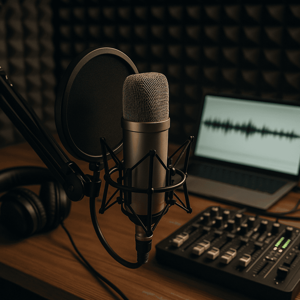 Podcast Production Company startup costs illustration — typical equipment and setup