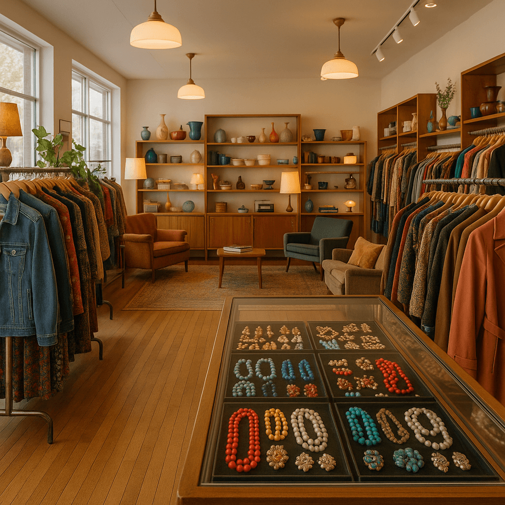 Thrift Store startup costs illustration — typical equipment and setup