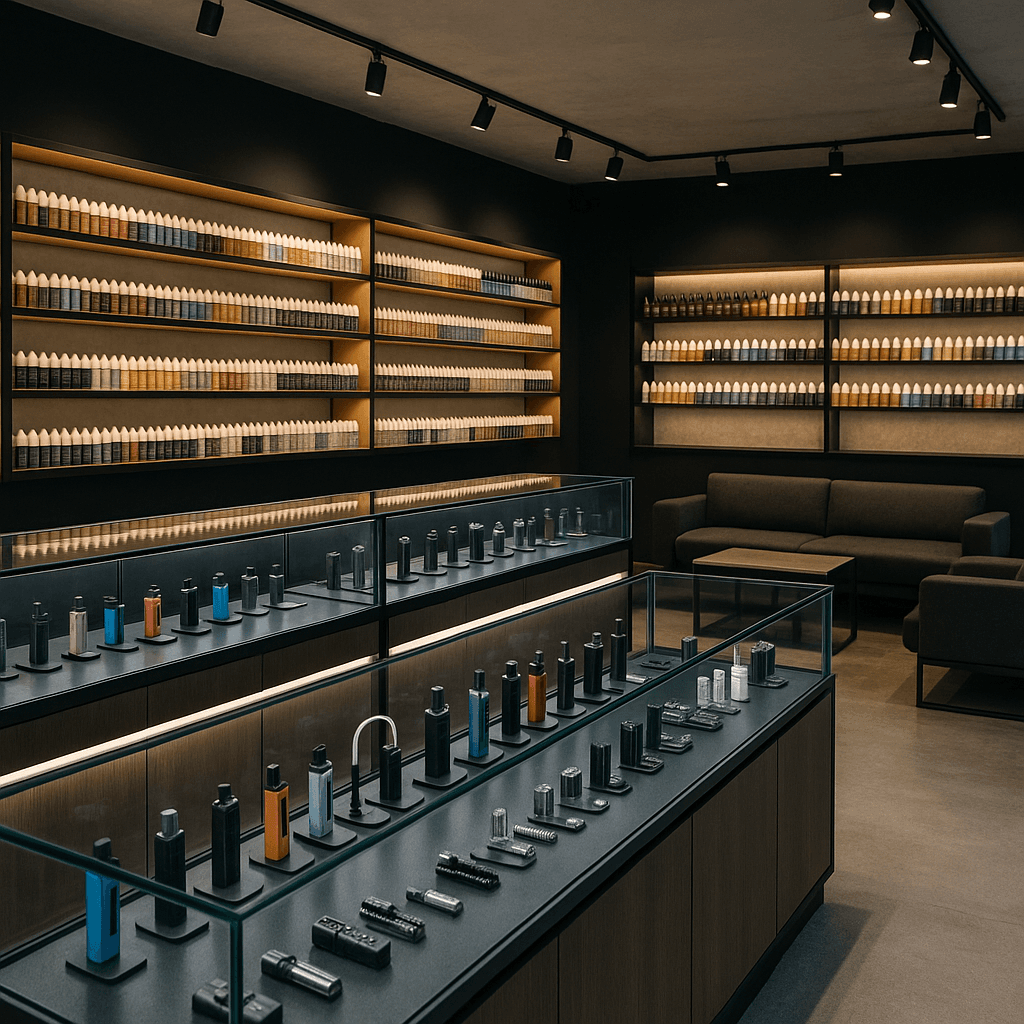 Vape Shop startup costs illustration — typical equipment and setup